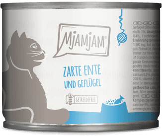 Mjamjam 6 x 200 g Sart And & Fjærkre