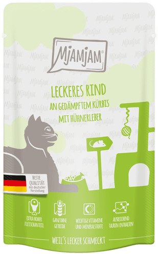 Mjamjam Quetschie Biff med Gresskar 125 g