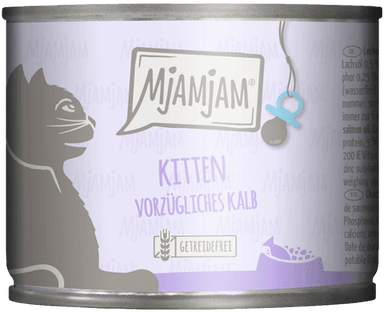Mjamjam Kitten Kalvekjøtt 6 x 200 g