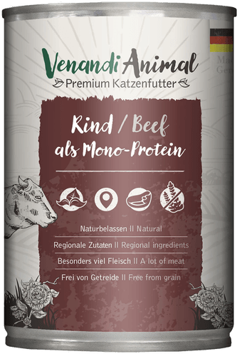 Venandi Animalsk monoprotein Biff 6 x 400 g