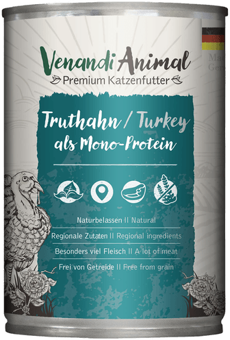 Venandi Animalsk monoprotein Tyrkia 6 x 400 g
