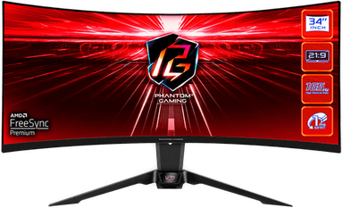 ASRock PG34WQ15R2B 34" Curved 3440x1440 165Hz
