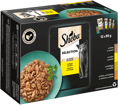 Sheba Selection in Sauce Fjærkre 144 x 85 g