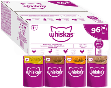 Whiskas Megapakke Fjærfeutvalg 96 x 85 g