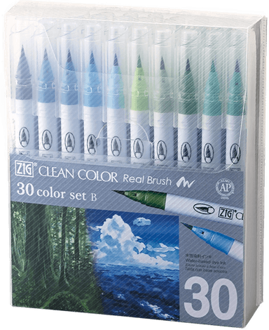 ZIG Kuretake Clean Color Real Brush 30-set