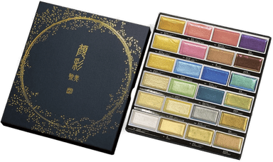 ZIG Kuretake Gansai Tambi 24-set Metallic