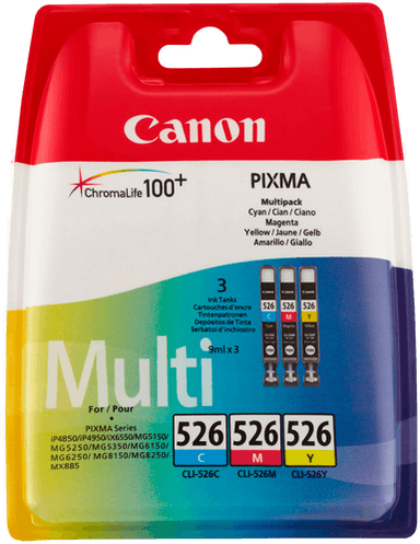 Canon CLI-526 Blekkpatroner 3-pack