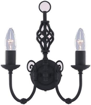 Searchlight ZANZIBAR vegglampe svart