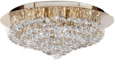 Searchlight Hanna taklampe, gull, Ø 55 cm