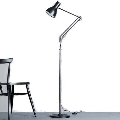 Anglepoise Type 75 gulvlampe, fløyels svart