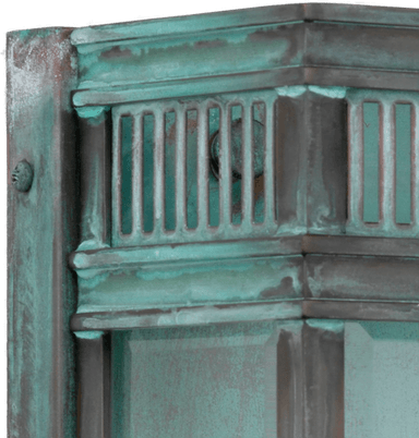 Hinkley Holborn utendørs vegglampe, irrgrønn