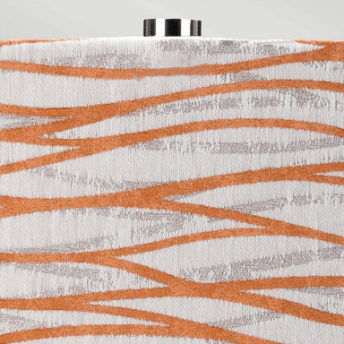 Elstead Milo bordlampe nikkel-hvit/oransje