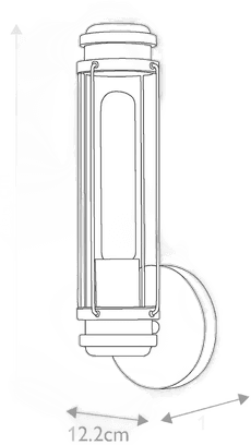 Hinkley Masthead vegglampe krom 35 cm
