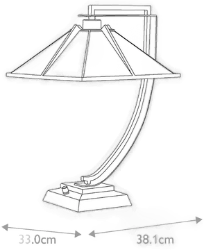 Quoizel Pomeroy bordlampe 55 cm bronse