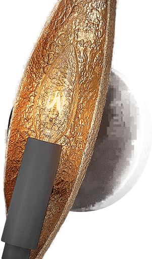 Quintiesse Willow vegglampe, svart-gull