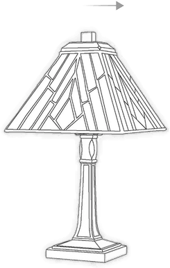 Elstead Alderley bordlampe, 20 cm x 20 cm