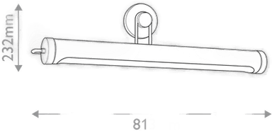 Quintiesse WYNWOOD vegglampe bronse 81 cm