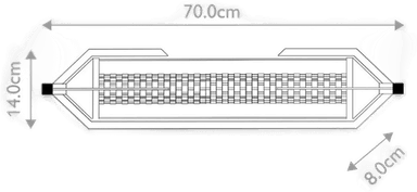 Quintiesse LED-vegglampe ESPADA 70 cm