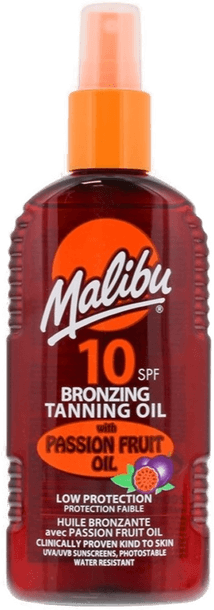 Malibu Bronzing Tanning Oil SPF 10 Passion Fruit
