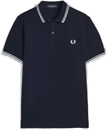 Fred Perry Twin Tipped Polo Navy/White