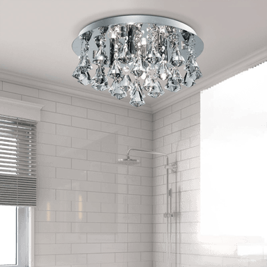 Searchlight Taklampe Hanna, 38 cm, krom