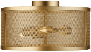 Searchlight Taklampe Fishnet, gull, Ø 45 cm