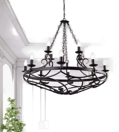 Searchlight Cartwheel III lysekrone, Ø 89 cm