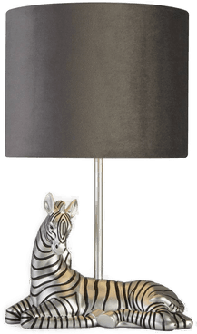 Searchlight Zebra bordlampe, svart/sølv