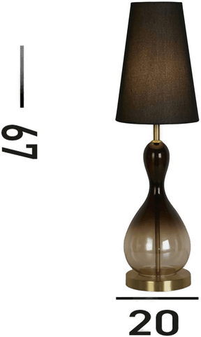 Searchlight Bordlampe Marakesh svart/røykgrå 67 cm