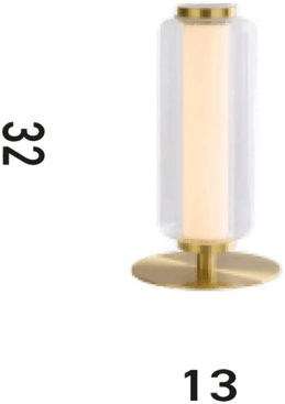 Searchlight LED-bordlampe Mod, messingfarget