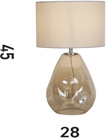 Searchlight Devon bordlampe, hvit/creme