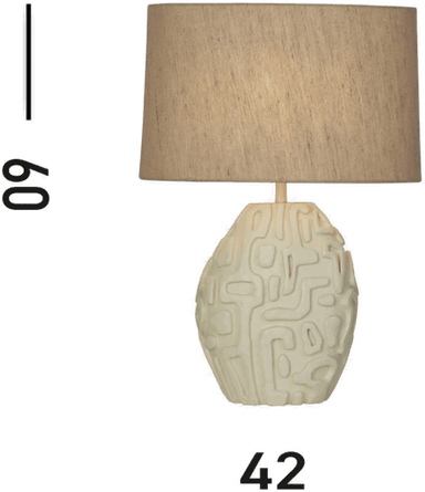 Searchlight Adelaide bordlampe, kremfarget