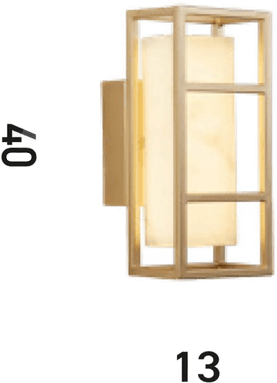 Searchlight Mirage LED-vegglampe 40 cm gull