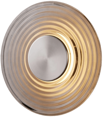 Searchlight LED-vegglampe Cleo, grå/nikkel