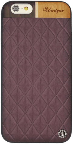 Uunique Embossed Wooden Shell iPhone 6/6S Lilla
