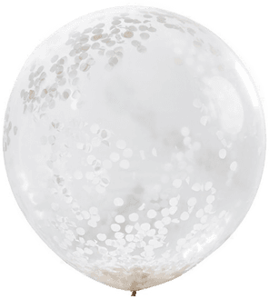 Ginger Ray Konfettiballonger Store Hvite