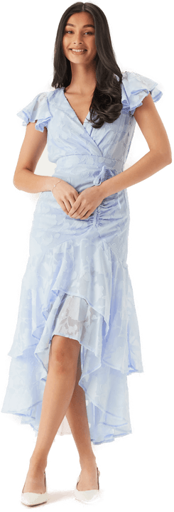 Goddiva Chiffon Flutter Dress