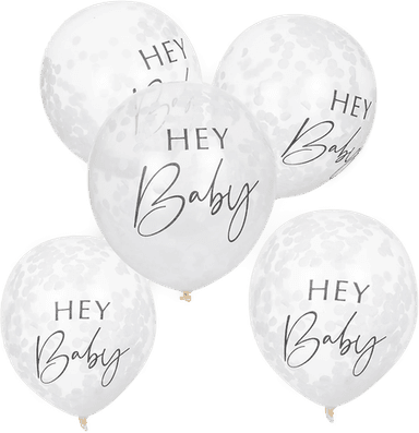 Ginger Ray Hey Baby Ballonger - 5-pakning