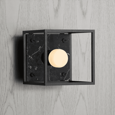 Buster + Punch Caged Wall lampe, marmor svart