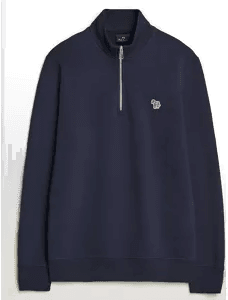 PS Paul Smith Zebra Sweat Half Zip Navy