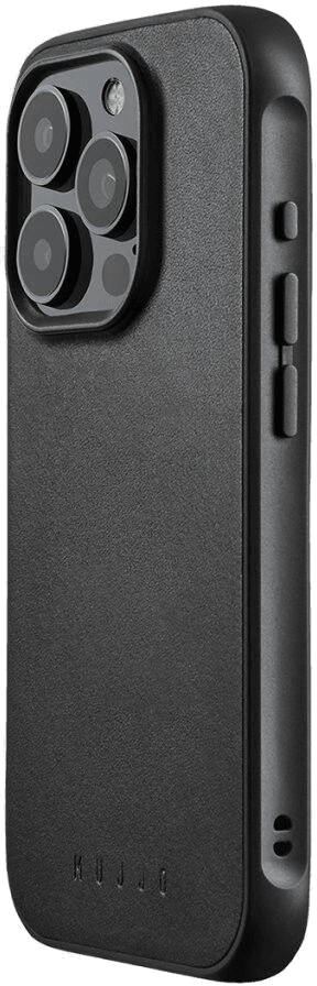 Mujjo Shield-deksel iPhone 15 Pro - Svart