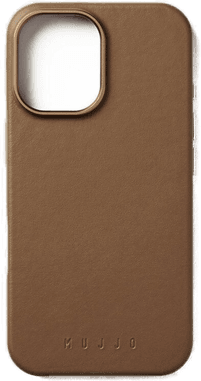 Mujjo Leather Case iPhone 16 - Brun