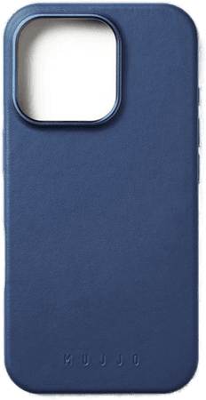 Mujjo Leather Case iPhone 16 Pro - Blå