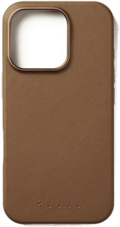 Mujjo Leather Case iPhone 16 Pro - Brun