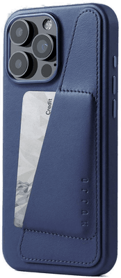 Mujjo Lommebokdeksel iPhone 16 Pro Max - Blå