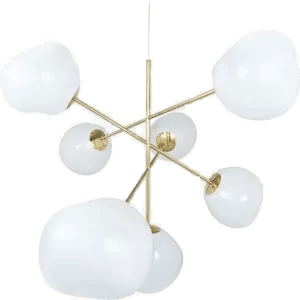 Tom Dixon Melt Chandelier large Opal-gold