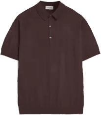 John Smedley Adrian Slim Fit Polo Raisin Brown