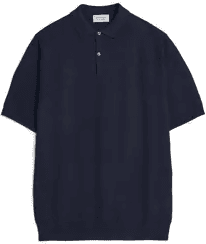 John Smedley 14 Singular Polo Midnight