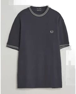 Fred Perry Rib Knitted T-Shirt Navy