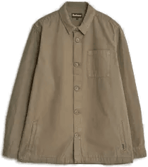 Barbour Lifestyle Washed Cotton Overshirt Smoky Olive